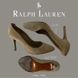 Ralph Lauren Tan Stiletto Heels Classic Pumps